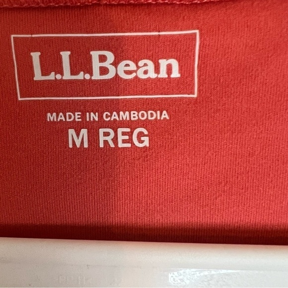 Bundle 2 L L Bean Size M Pullover Shirt & Button Up Shirt Orange Plaid Essential - Picture 14 of 16